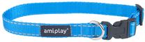 Ошейник для собак Amiplay Reflective, синий цв., 450 - 700 мм x 25 мм, 45-70