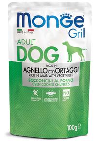 Влажный корм для собак Monge Grill Adult Dog, баранина/овощи, 0.1 кг