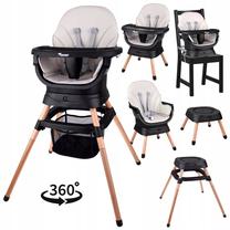 Стульчик для кормления 6in1, черный цв./серый цв.