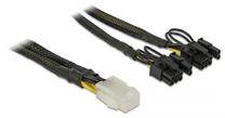 Vads Delock PCI Express Power Cable 6pin / 2 x 8pin PCI Express 6 pin female, PCI Express 8 pin male x 2, 0.3 m, balta krās.