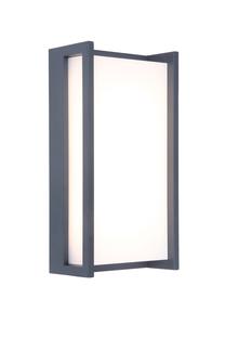 Õue seinavalgusti Lutec Qubo, 18W, LED, IP54, antratsiit v., 11 cm x 22 cm