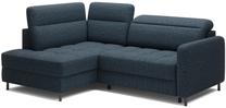 Kampinė sofa - lova Barea, tamsiai mėlyna sp., kairinė, 208 x 160 cm x 100 cm