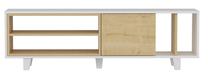 ТВ стол Kalune Design Rosmar, дубовый цв./белый цв./светло-коричневый цв., 160 см x 35 см x 48.6 см