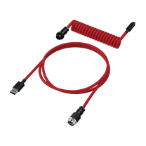 Laidas HyperX Coiled Cable 6J677AA, USB Type-C, juoda sp./raudona sp.