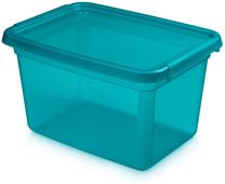 Daiktadėžė su dangčiu, daiktų saugojimo Orplast Base Store Ocean, 15 l, skaidri sp./mėlyna sp., 38 x 28 x 22.5 cm