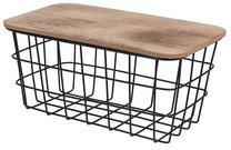 Korv Metal THK-076248, plastik/puit, 26 cm x 15 cm, pruun v./must v.