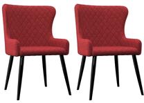Krēslu komplekts VLX 282523, sarkana krās., 55 cm x 60 cm x 84 cm, 2 gab.