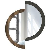 Spogulis Kalune Design Igero, stiprināms, 59 cm x 71 cm, melns krās./valriekstu krās.