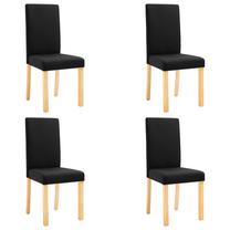 Krēslu komplekts VLX 248969 248969, melna krās., 51 cm x 42 cm x 95 cm, 4 gab.