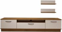 ТВ стол Kalune Design Trendstyle 180R-PB, белый цв./ореховый цв., 40 см x 180 см x 46 см