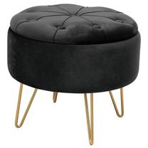 Pufs Akord Furniture Factory Caro, melns krās., 38 cm x 38 cm x 33 cm