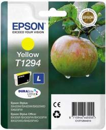 Rašalinio spausdintuvo kasetė Epson T129, geltona sp.