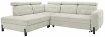 Kampinė sofa - lova Maxim L, smėlio sp., kairinė, 231 x 280 cm x 107 cm