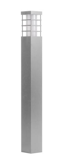 Brīvi stāvošs āra gaismeklis Su-Ma Rado II 1, 18W, E27, IP54, sudraba krās., 8 cm x 75 cm