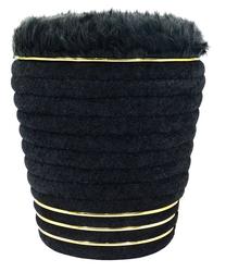 Pufas Kayoom Doric 335 76SMS-BLK, aukso sp./juoda sp., 42 cm x 42 cm x 50 cm