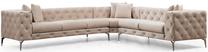Kampinė sofa Hanah Home Como Ecru, smėlio ruda sp., kairinė, 350 x 270 cm x 73 cm
