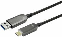 Кабель Vivolink USB Type-A Male, USB Type-C Male, 15 м, черный цв.