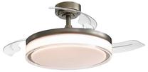 Laeventilaator koos lambiga CristalRecord Aneto CCT, 45 W, 1 tk, messing v./valge v.