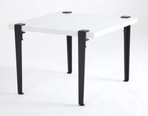 Kavos staliukas Kalune Design Halicheron, balta sp./juoda sp., 60 cm x 60 cm x 45 cm