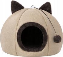 Kaķu māja Doggy Kitty Head KITBEZ1, gaiši brūna krās., 40 cm x 40 cm