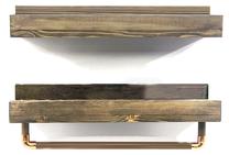 Sieninė lentyna Kalune Design AA117, riešuto sp., 15 cm x 50 cm x 15 cm