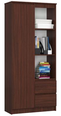 Biuro spinta Akord Furniture Factory R11 R80 1D 2SZ CLP, wenge sp., 180 cm x 80 cm x 35 cm