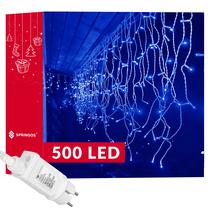 LED lempučių užuolaida Springos CL0502, 20 m, mėlyna sp., 500 LED