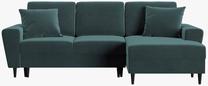 Kampinė sofa - lova Micadoni Moghan MIC_RCF_2_F1_MOGHAN7, mėtinė (mint) sp., dešininė, 241 x 145 cm x 88 cm