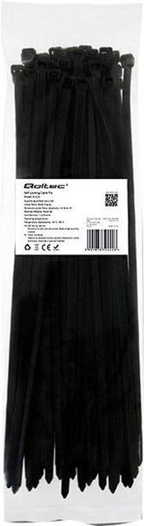 Qoltec Zippers Nylon UV 7.2x350mm 50pcs. Black