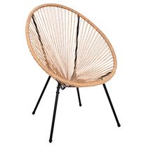 Lauko kėdė Floraland Oslo JLC311, juoda sp./smėlio sp., 81 cm x 73 cm x 88 cm