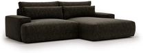 Kampinė sofa - lova Polak Meble Fresh, juoda sp., dešininė, 272 x 155 cm x 88 cm