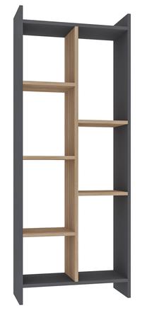 Pastatoma lentyna Kalune Design Eden 935CMN1124, antracito sp./ąžuolo sp., 160 cm x 63.2 cm x 25 cm
