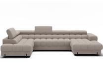 Kampinė sofa - lova Feraria Royal 18, smėlio sp., kairinė, 202 x 358 cm x 93 cm