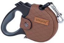 Automatinis pavadėlis Amiplay Cambridge, ruda sp., 5 m