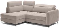 Kampinė sofa - lova Barea, smėlio sp., kairinė, 208 x 160 cm x 100 cm