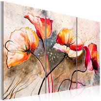 Reprodukcija Artgeist Poppies lashed by the wind N1299-DKXPWD, 120 cm x 80 cm