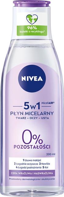 Micelārais ūdens Nivea 5in1 MicellAir, 200 ml