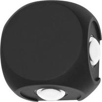 Õue seinavalgusti Italux Porso, 1W, LED, IP54, must v., 8 cm x 6 cm