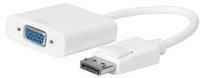 Адаптер MicroConnect DPVGA15CMW Displayport, VGA, 0.15 м, белый цв.