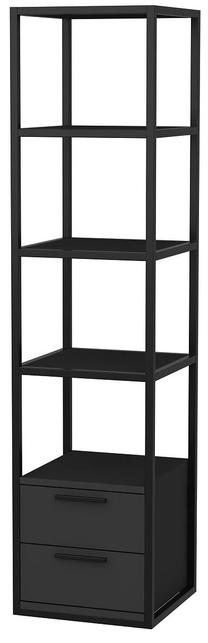 Pastatoma lentyna Kalune Design Robbins 322RTC1119, antracito sp./juoda sp., 160 cm x 39 cm x 39 cm