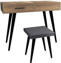 Kosmetinis staliukas Kalune Design Rouge 854KLN4401, ruda sp./juoda sp., 80 cm x 45 cm x 90 cm