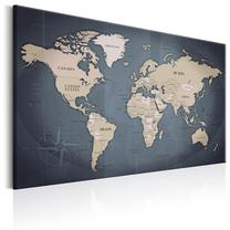 Reprodukcija Artgeist World Map: Shades of Grey N5895PWD, 60 cm x 40 cm