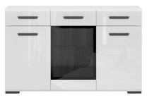 Komoda Assen S513-KOM1W2D2S/9/15-BI/BIP, balta sp., 93 cm x 44 cm x 150 cm