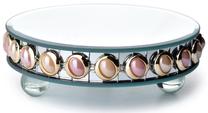 Подсвечник Mondex Elia Pink, стекло, Ø 15 см, 5 см, золотой цв./серебристый цв./розовый цв.