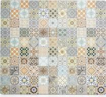 Pjaustymo lentelė Zeller Mosaic, mėlyna sp./ruda sp./oranžinė sp., 56 cm x 50 cm