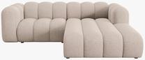 Kampinė sofa Micadoni Lupine Chenille, smėlio sp., dešininė, 228 x 175 cm x 70 cm