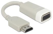 Adapteris Delock HDMI male, VGA female, 0.15 m, pelēka krās.