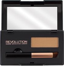 Maskuojamoji pudra ataugusioms plaukų šaknims Makeup Revolution London Root Cover Up, šviesiai ruda sp., 2.1 g