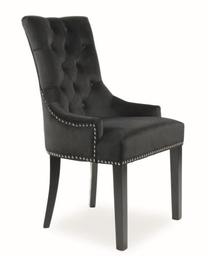 Valgomojo kėdė Edward Velvet, juoda sp., 44 cm x 56 cm x 98 cm