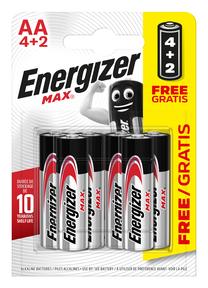 Baterijas Energizer EN1500B4+2MAX, AA, 1.5 V